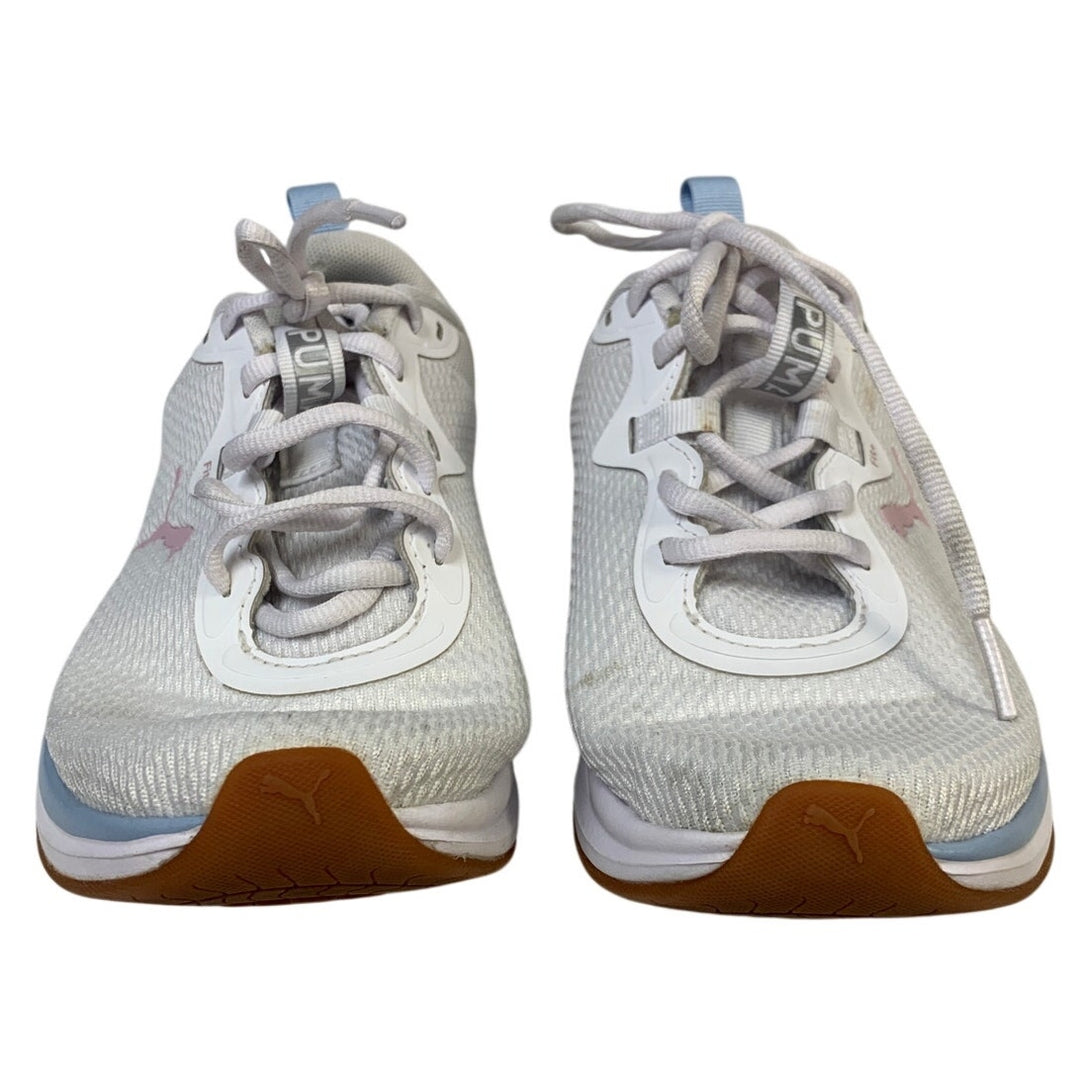 Puma Womens Size 7 White Blue Lace Up Skyrocket Sneaker Athletic Tennis Shoes