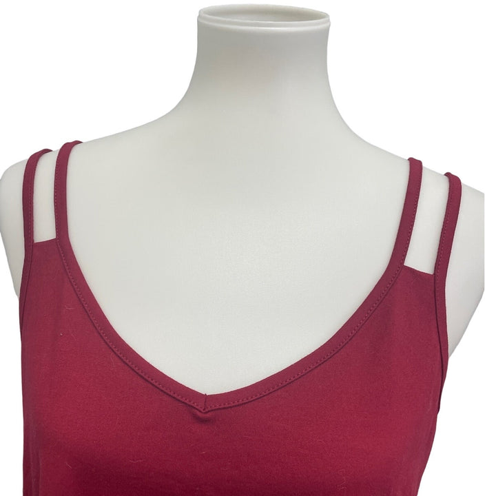 Shein Curve Womens 1X Double Strap Flowy Deep V Sleeveless Tank Top Blouse
