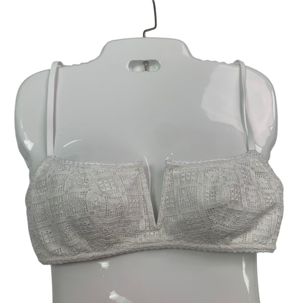 New American Eagle Womens Small Unlined Floral Lace Adjustable Strap Bra