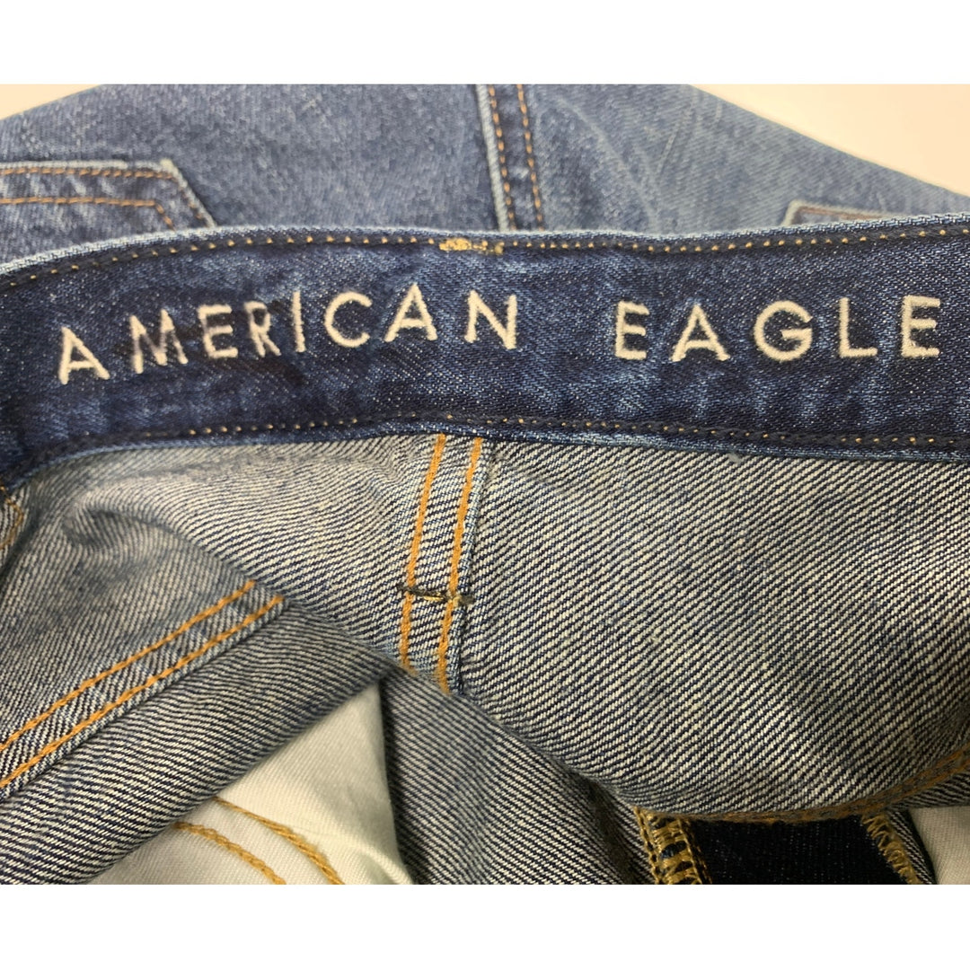 New American Eagle Womens Size 10 Cotton Blend Athletic Loose Denim Blue Jeans