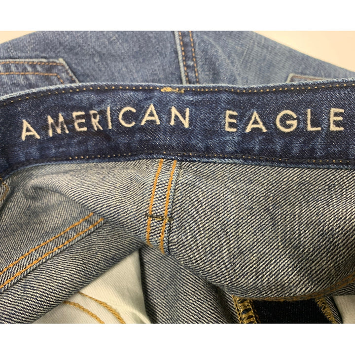 New American Eagle Womens Size 10 Cotton Blend Athletic Loose Denim Blue Jeans