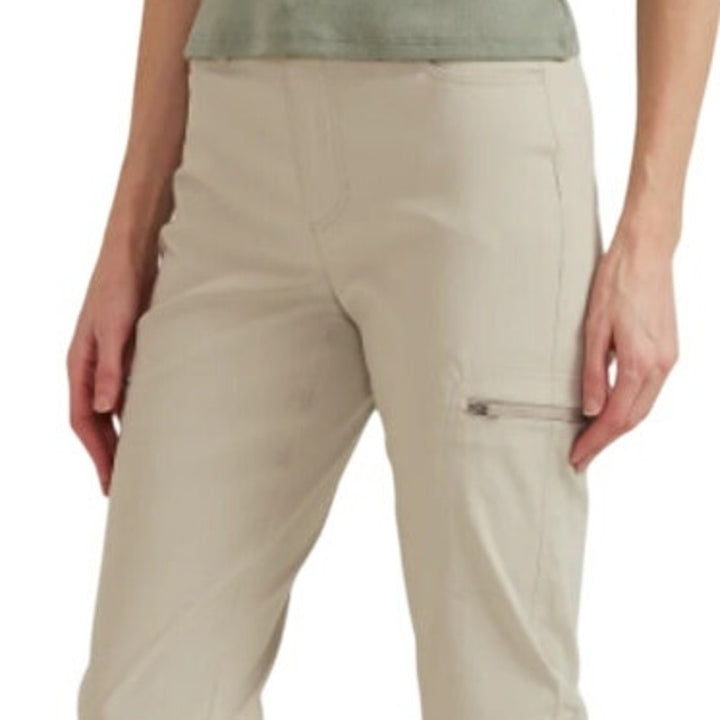 New Eddie Bauer Womens Size 18 Pumice Light Khaki UPF 50+ Guide Capri Pants