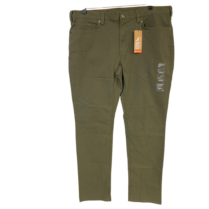 New Eddie Bauer Mens 40/36 Olive Green Classic Fit Stretch Cotton Mountain Jeans