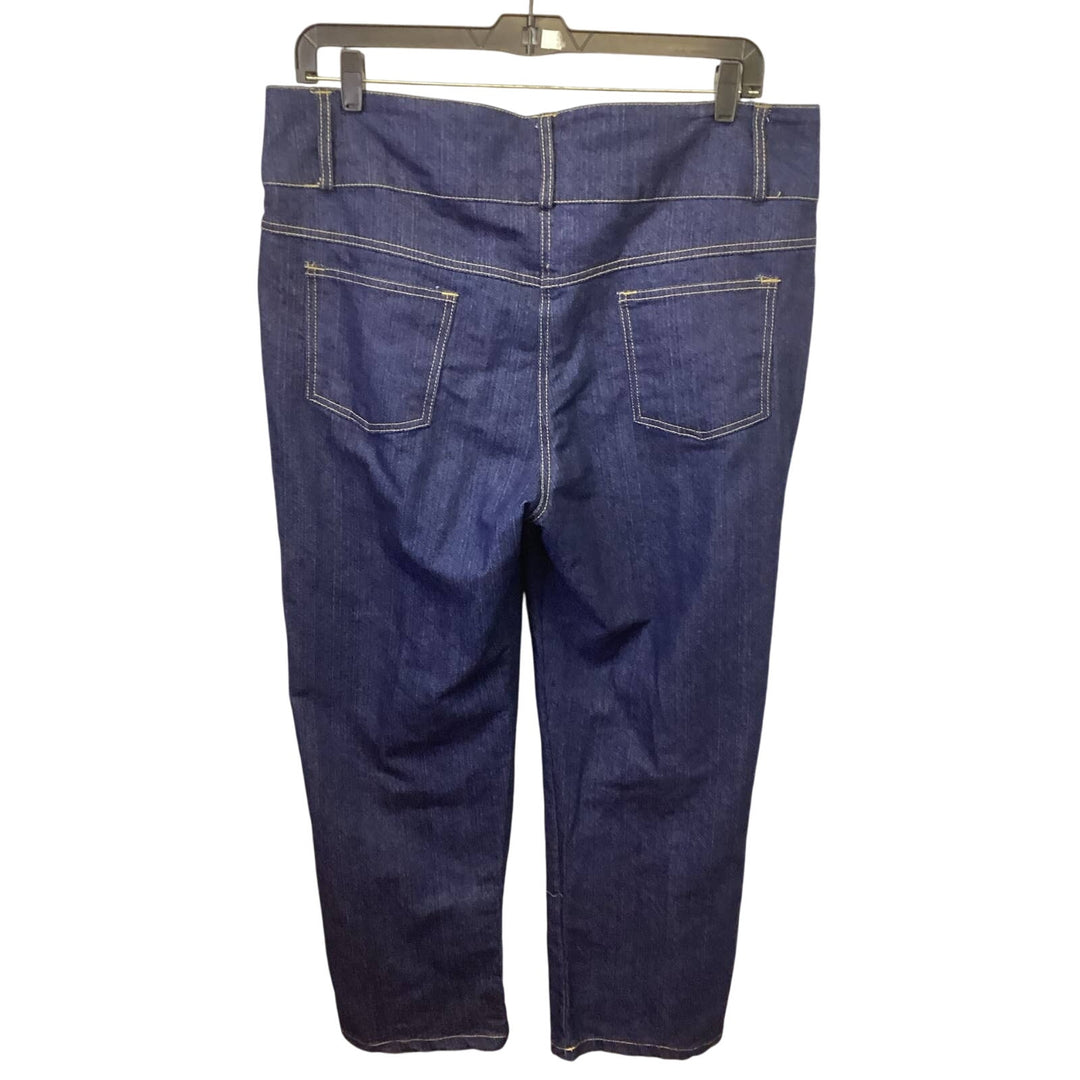 Gold Flava Womens Plus Size 20 Stretch Cotton Denim Straight Leg Blue Jeans