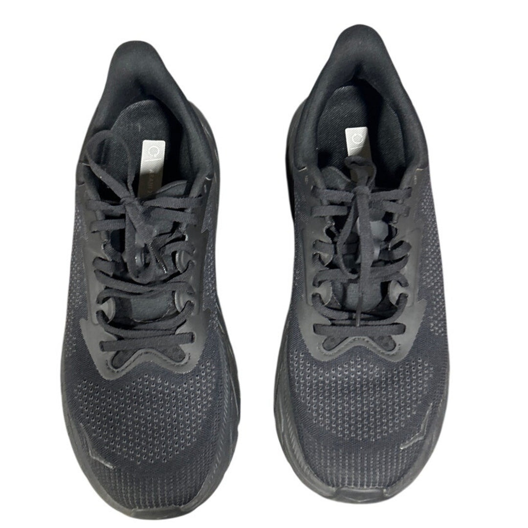 Hoka Womens Size 7B Black Mesh Arahi 7 Lace Up Athletic Shoes w Box EUC