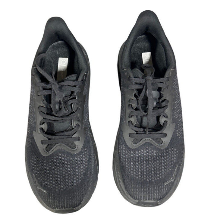 Hoka Womens Size 7B Black Mesh Arahi 7 Lace Up Athletic Shoes w Box EUC