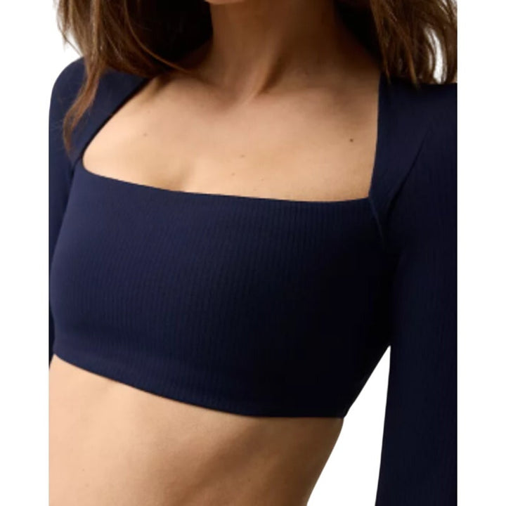 New OFFLINE Aerie Womens XL Short Real Me Long Sleeve Removeable Pads Bra Top