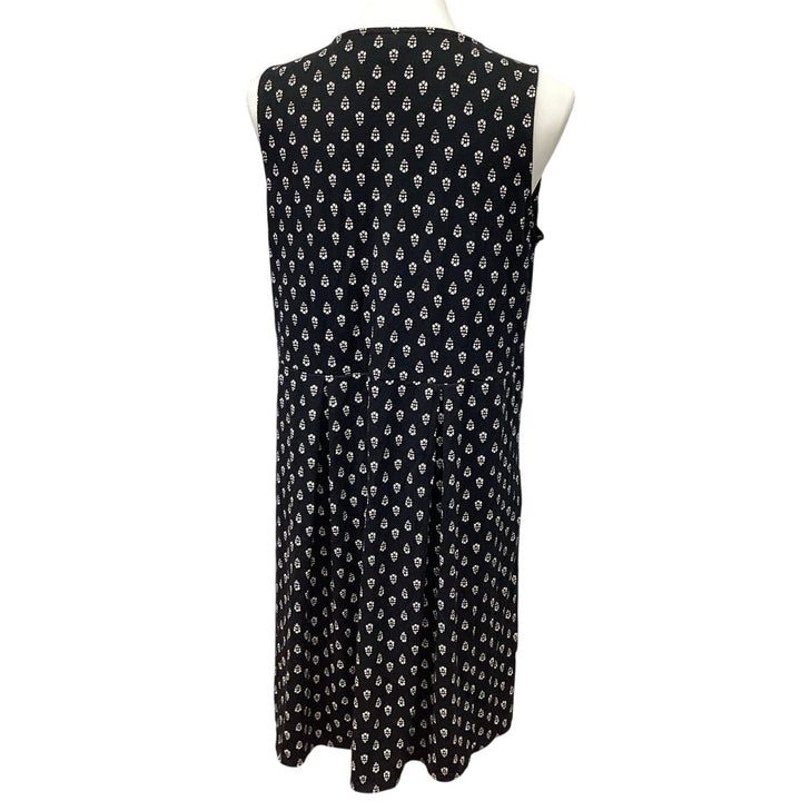 J Jill Wearever Collection Medium Sleeveless Stretchy Fit &amp; Flare Floral Dress
