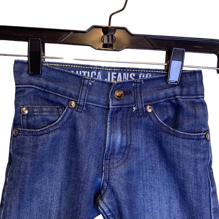 Nautica Jeans Co Child Size 4 Adjustable Waist Skinny Stretch Cotton Denim Jeans