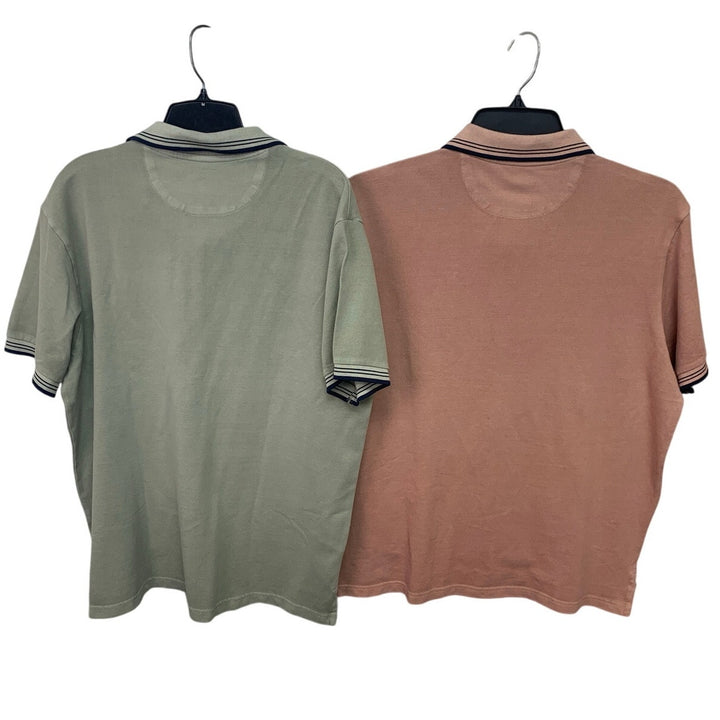 2 New American Eagle Mens Medium Standard Fit Collared Short Sleeve Polo Shirts