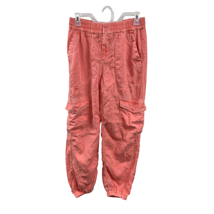 New Aerie Womens Small Orange Cotton Blend Lightweight Cargo Jogger Pants