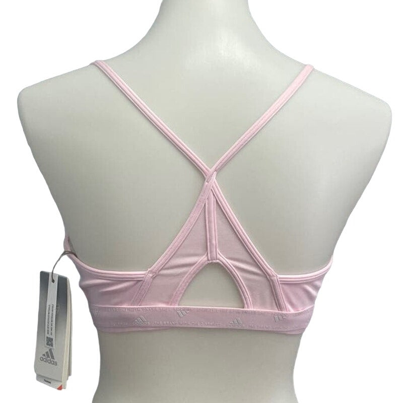 New Adidas Medium 40DD Pink Light Support Removeable Pads Training Sports Bra