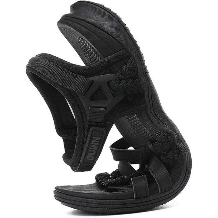 Ubfen Womens Size 11.5 Black Hook Loop Open Toe Strappy Comfort Hiking Sandals