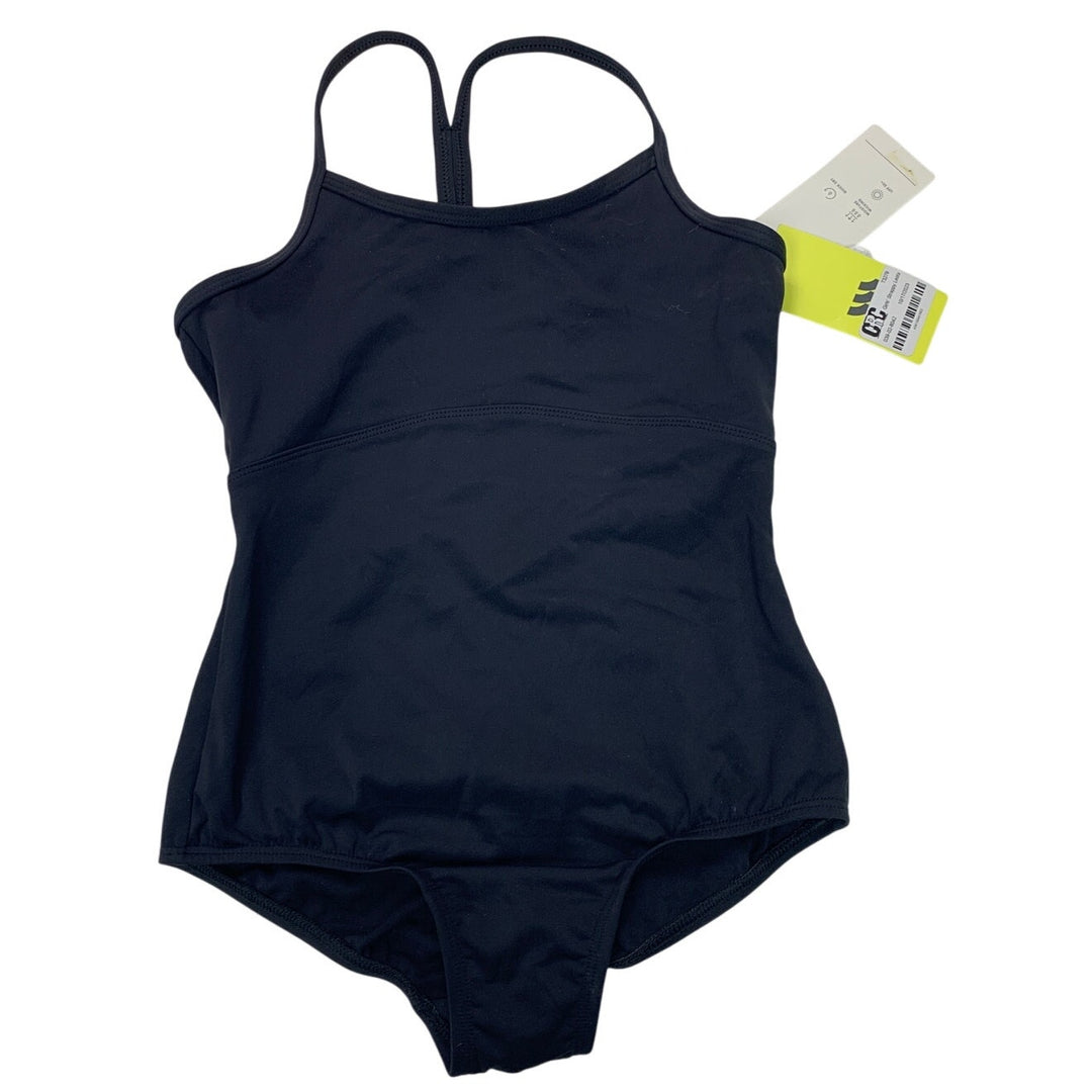 New Art Class Girls Medium (8) Black Strappy Athletic Leotard Gymnastics Suit