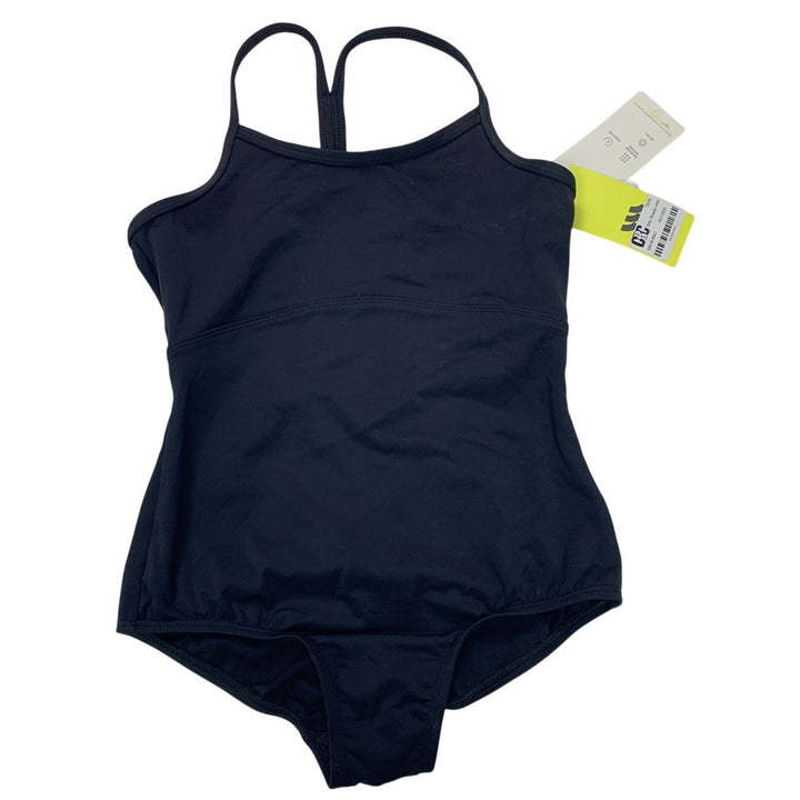 New Art Class Girls Medium (8) Black Strappy Athletic Leotard Gymnastics Suit
