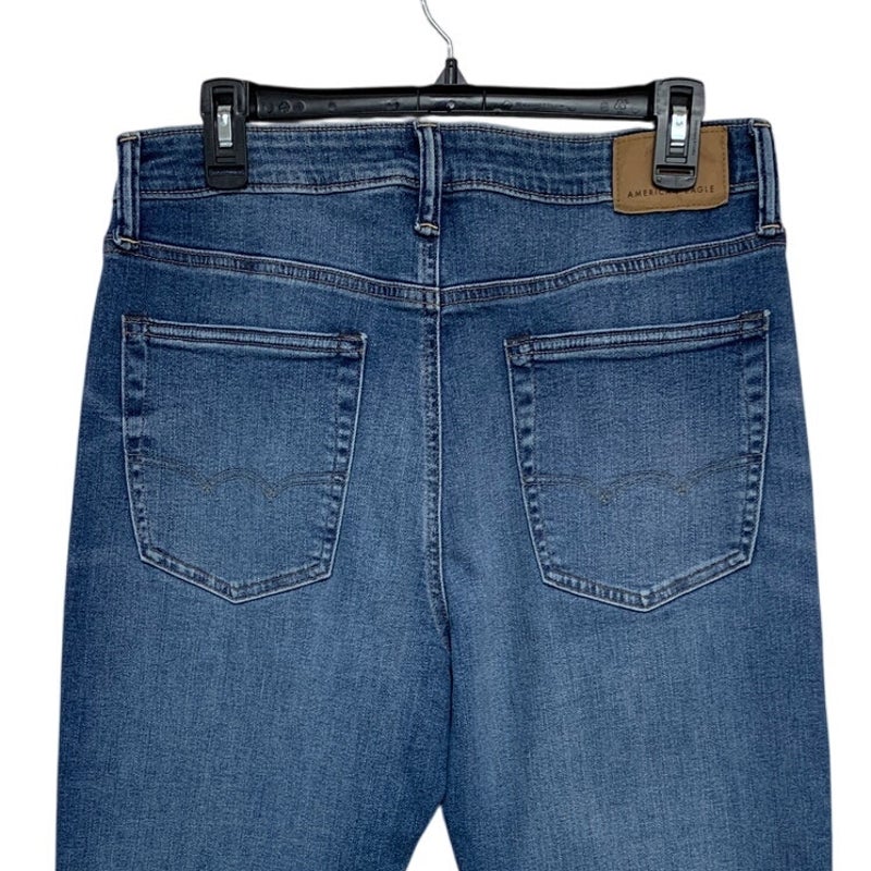 New American Eagle Mens Size 32 X 34 Airflex Athletic Fit Denim Blue Jeans