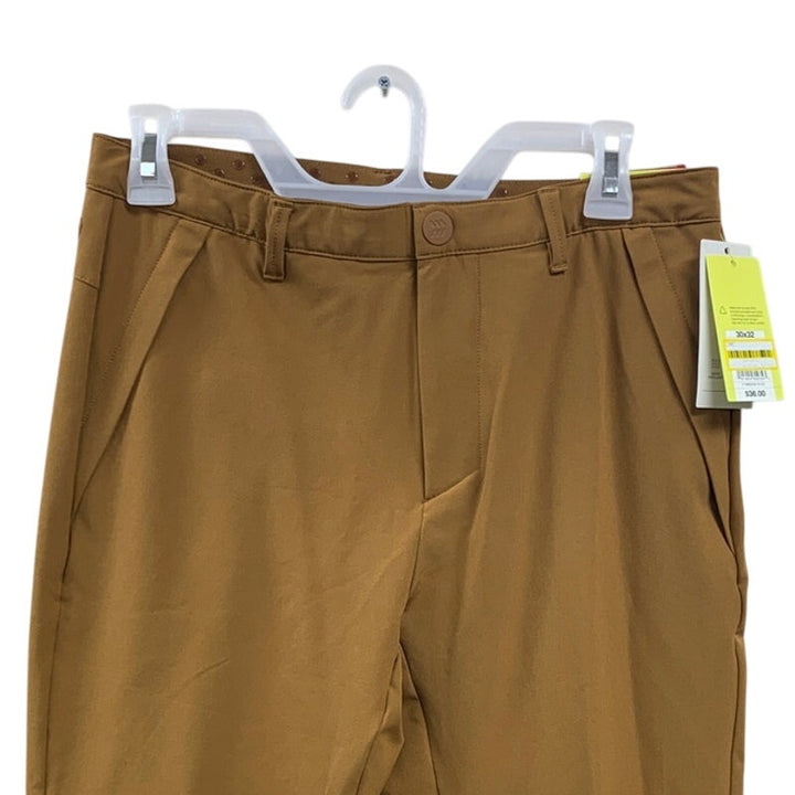 New All In Motion Mens Brown Water Repellant Reflective Detail Athletic Pants