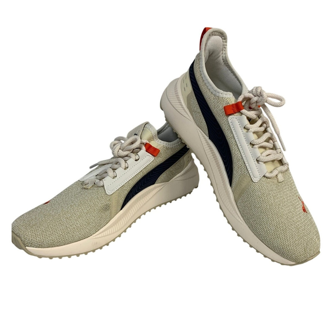 Puma Mens Size 7.5 Beige Sneakers Soft Foam Lace Up Low Top Slip On Shoes