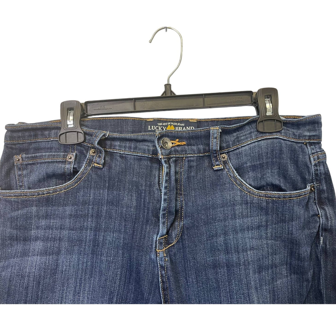 Lucky Brand Ladies Size 12/31 Stretch Cotton Denim Blue Straight Leg Ankle Jeans
