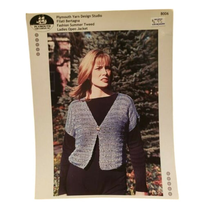 New Plymouth B006 Filati Bertagna Fashion Summer Tweed Jacket Knitting Pattern