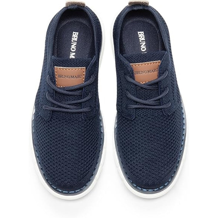 Bruno Marc Boys Size 4 Navy Blue Mesh Oxfords SneakersLace-Up Lightweight Shoes