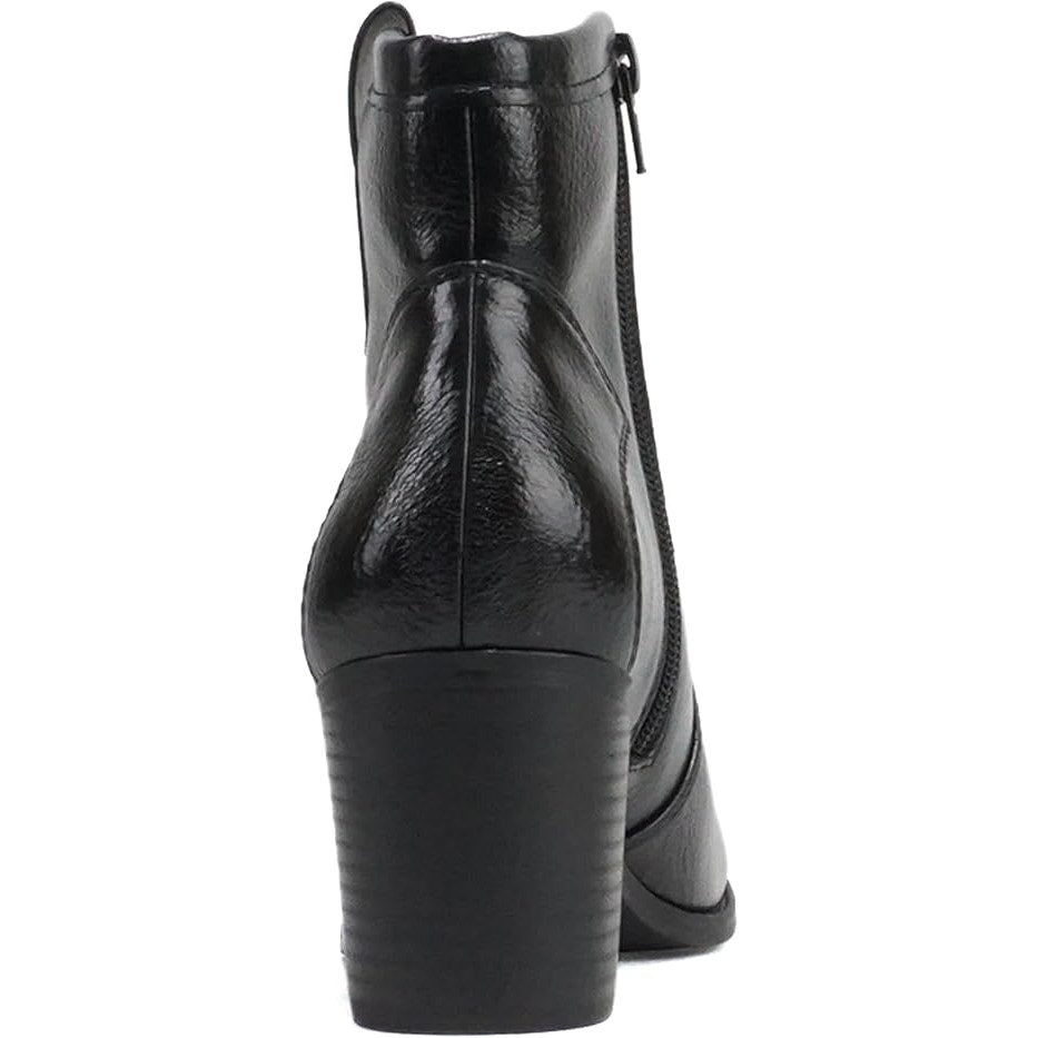 Soda Womens Size 7 Black Faux Leather 2.5" Heel Embroidered Western Cowboy Boots