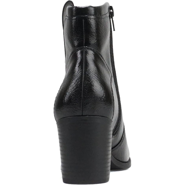 Soda Womens Size 7 Black Faux Leather 2.5" Heel Embroidered Western Cowboy Boots