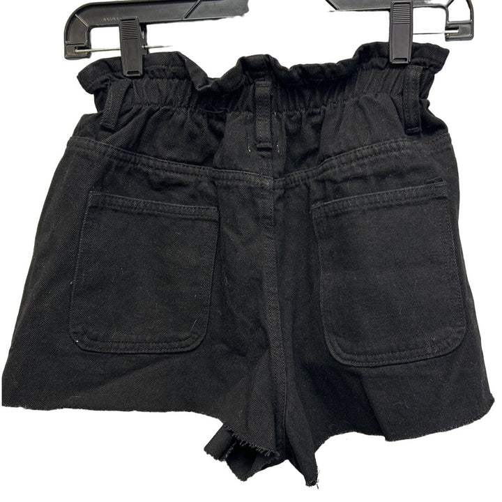 Princesss Polly XX Womens Size 2 Paperbag Waist Cutoff Cotton Blend Shorts