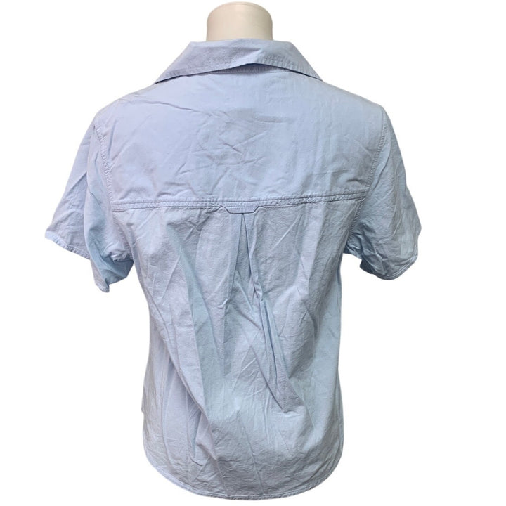 New American Eagle Womens Medium Short Sleeve Collared Button Up Shirt