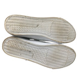 ZGR Mens Size 12 White Faux Leather Lace Up Basic Low Top Sneakers Casual Shoes