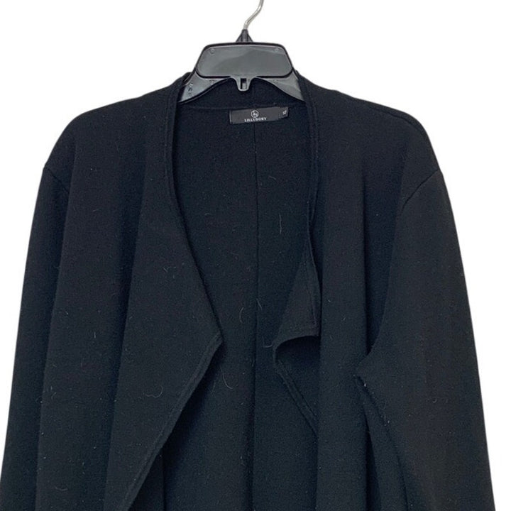 Lillusory Womens XL Black Long Sleeve Open Front Knit Cardigan Sweater