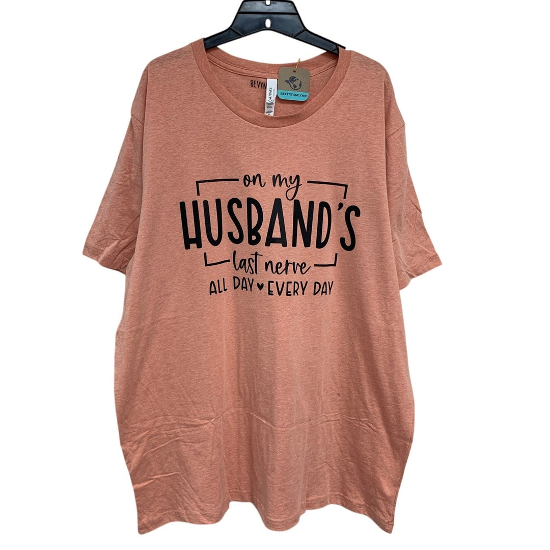 New Hand Printed Womens 2XL On My Husband&