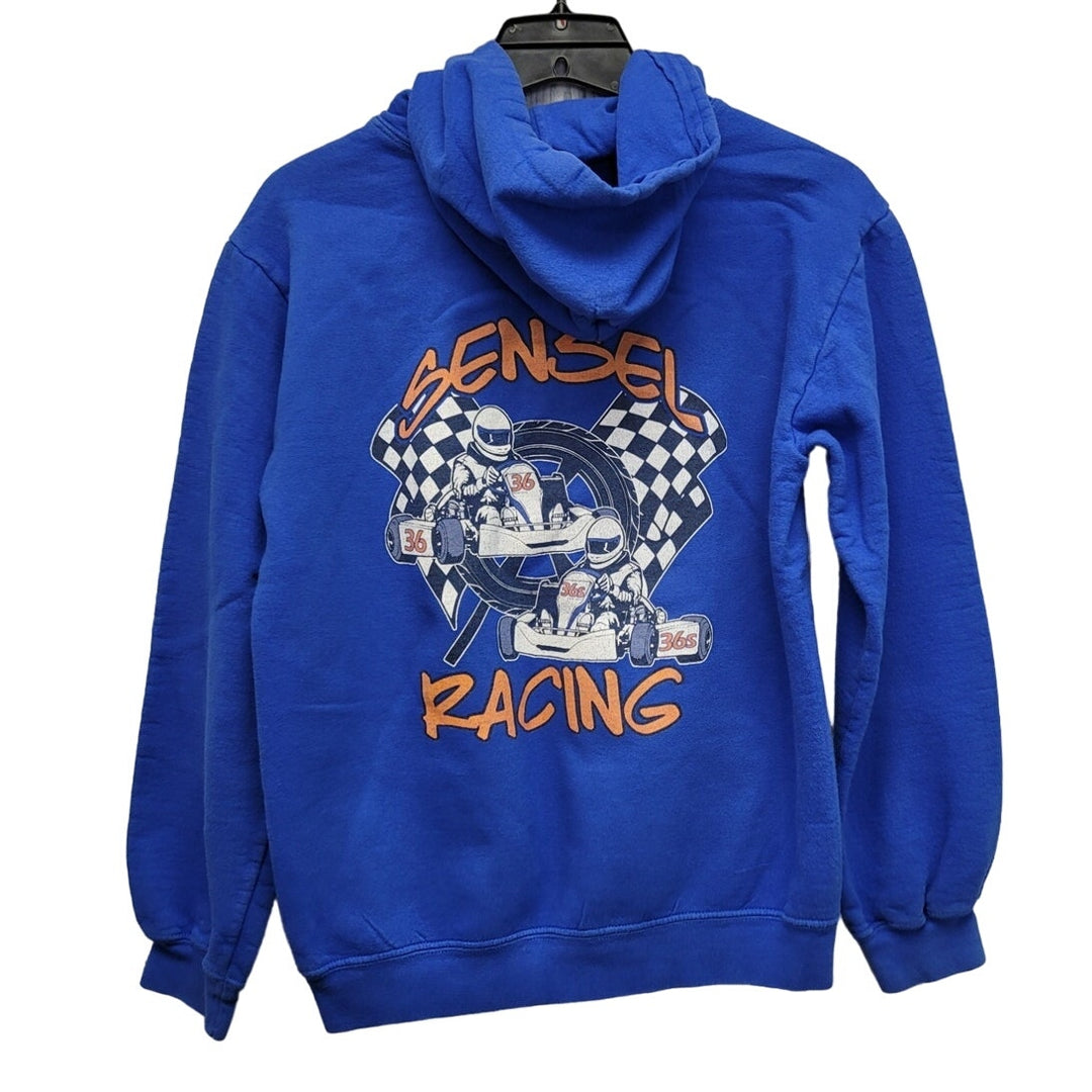 Sensel Racing Mens Small Long Sleeve Poly Cotton Hooded Sweatshirt Hoodie