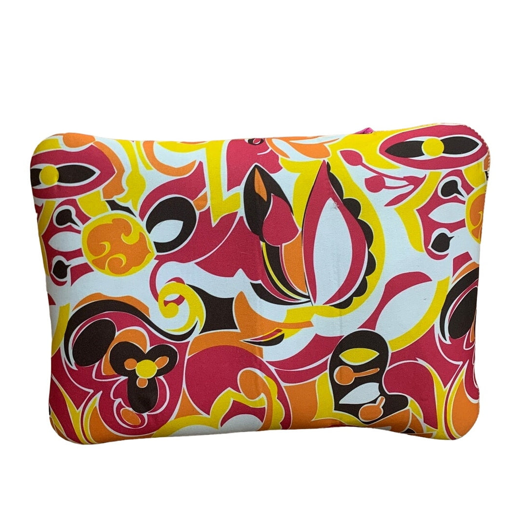 The Macbeth Collection Floral 1960s Print Reversible Neoprene Laptop Sleeve Case