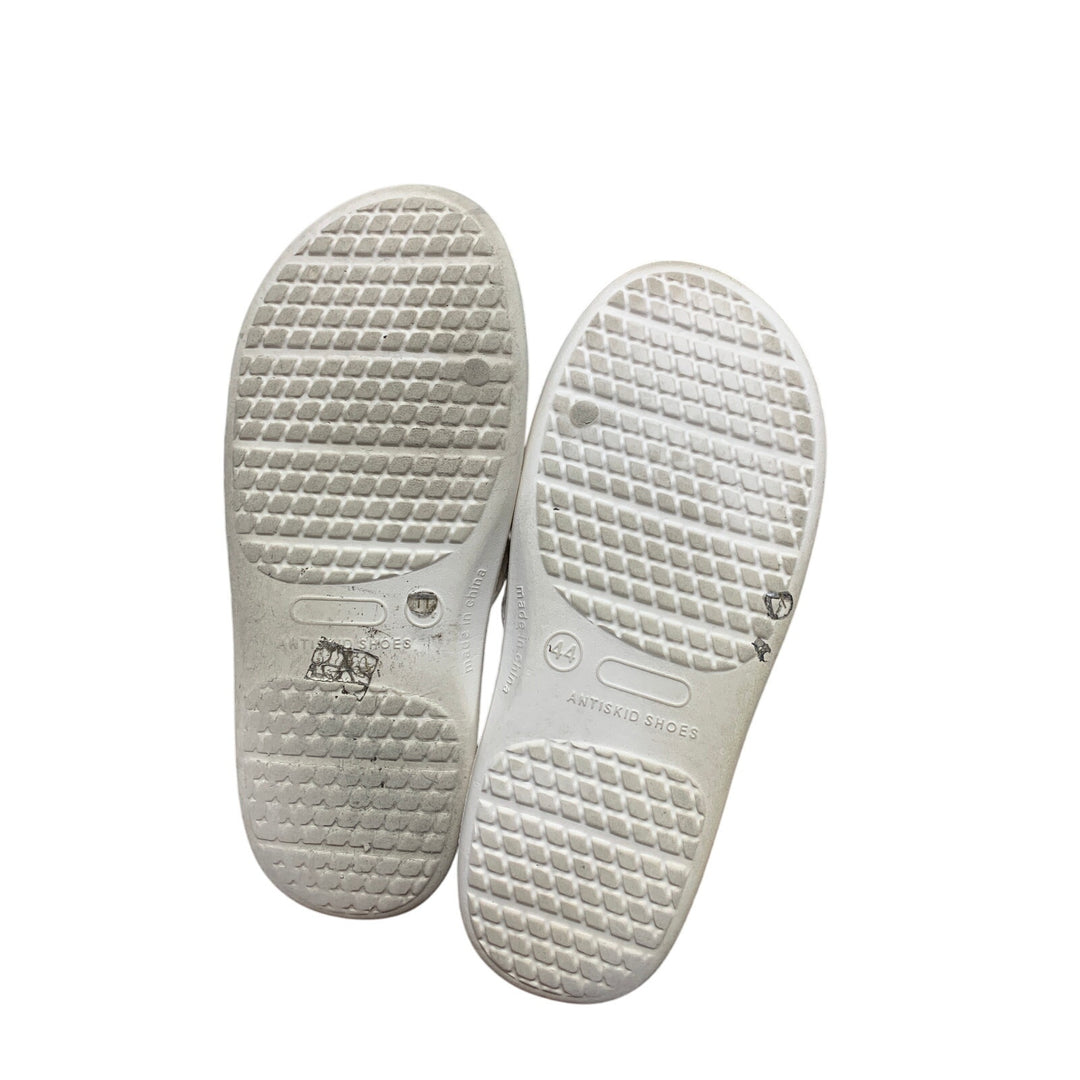 Funky Monkey Mens Size 11 Ivory Slip On Single Strap Bath Shower Slipper Shoes