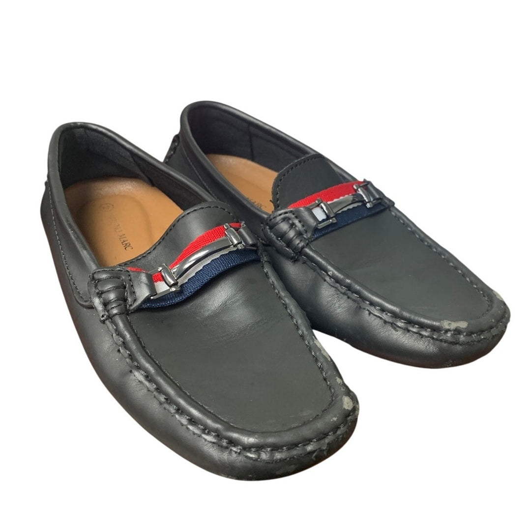 Bruno Marc Little Boys Size 2 Black Faux Leather Loafer Slip-On Dress Shoes