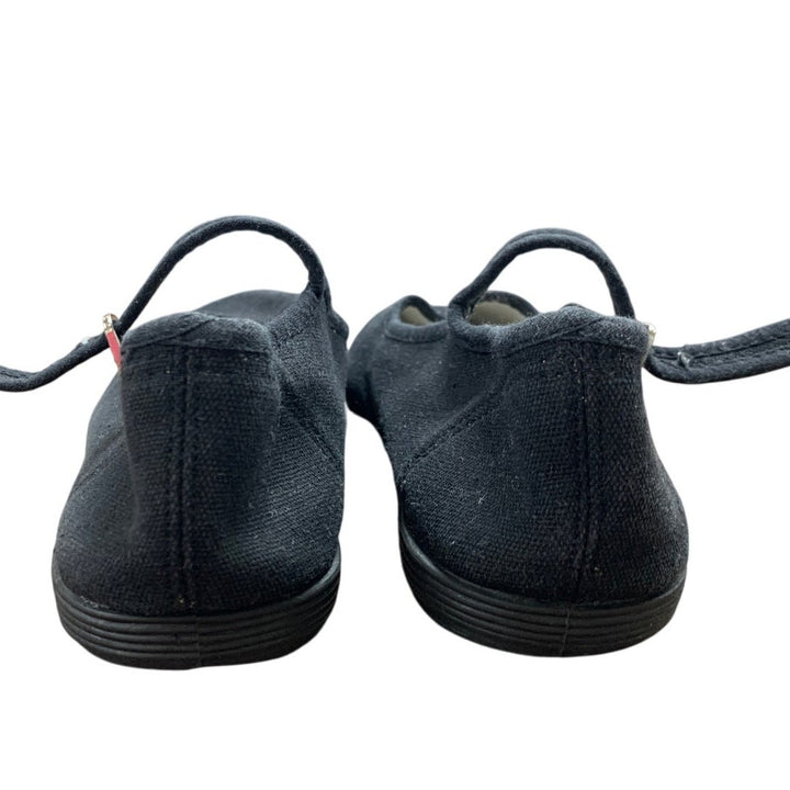 Shoes18 Womens Size 6.5 Black Foldable Portable Travel Ballet Flat Buckle Shoes