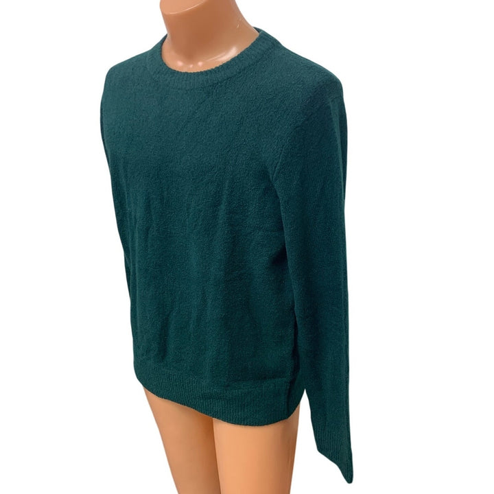 New American Eagle Mens Medium Long Sleeve Cotton Blend Crew Neck Green Sweater