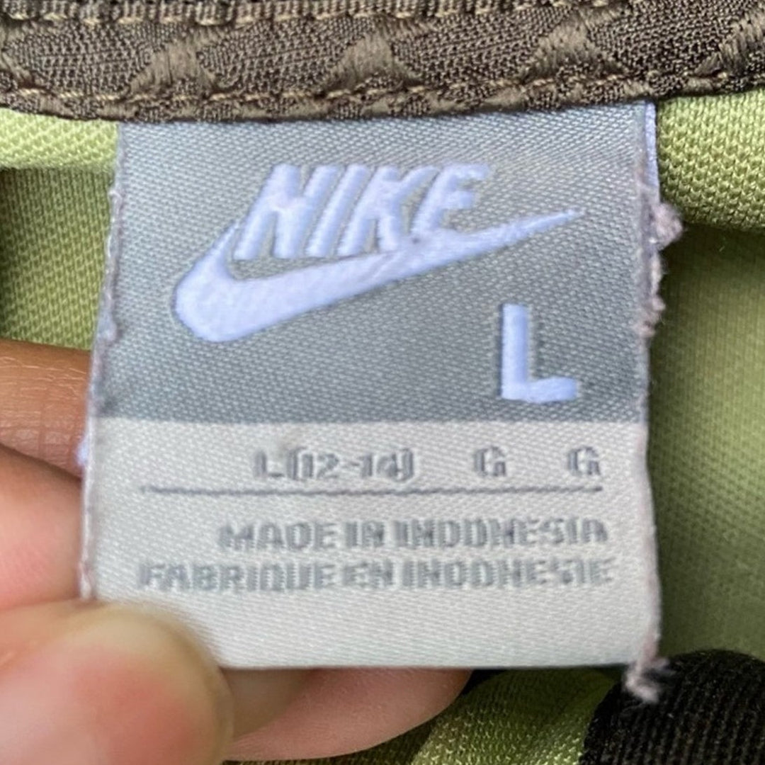 Nike Womens Large 100% Polyester Full Zip Long Sleeve Gray Athletic Jacket