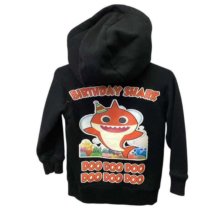 Carters 2T Happy 2nd Birthday Baby Shark Cotton Blend Full Zip Hoodie Jacket