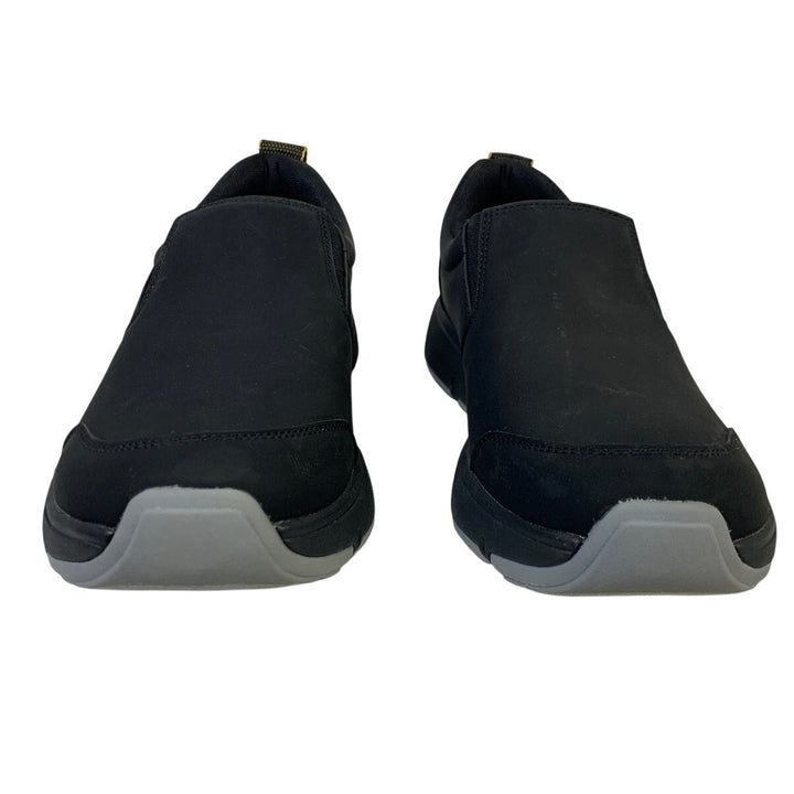 Gerry Mens Size 12 Black Faux Leather Slide On Moc II Comfort Sneakers Shoes