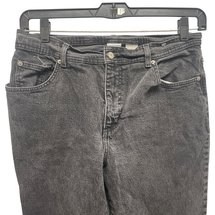 JMS Womens Size 16W Stretch Cotton Straight Leg Faded Long Black Denim Jeans