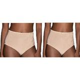 2 New Vanity Fair Womens Size 9 Rose Beige Illumination Brief Stretch Panties