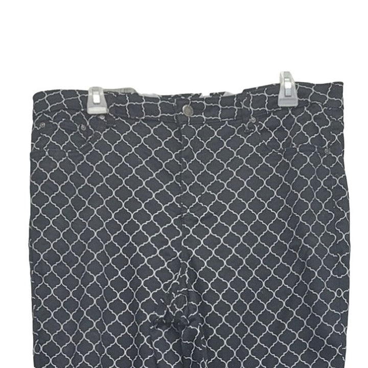 Needle &amp; Cloth Womens 16 Skinny Ankle Trellis Patterned Jeans w Pockets