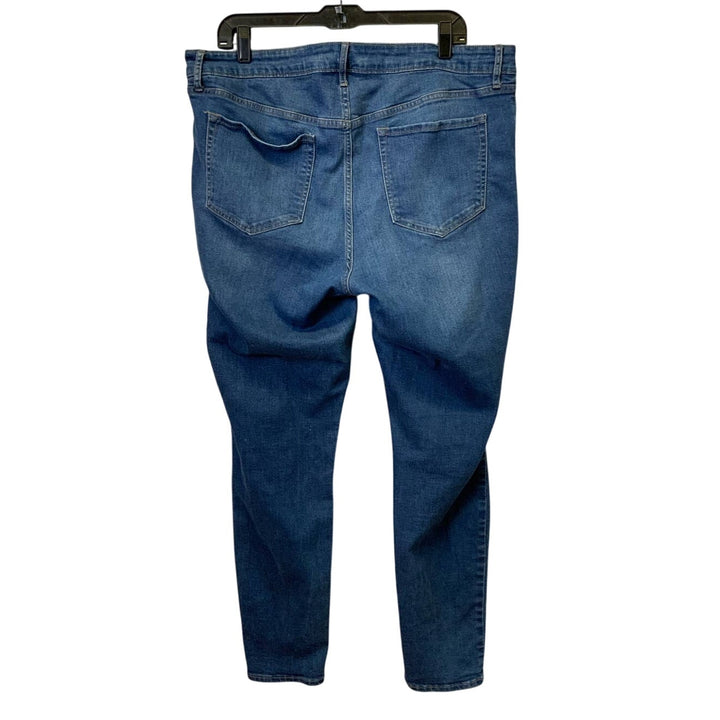 Old Navy Rock Star 18 Regular Mid Rise Distressed Stretch Cotton Denim Jeans