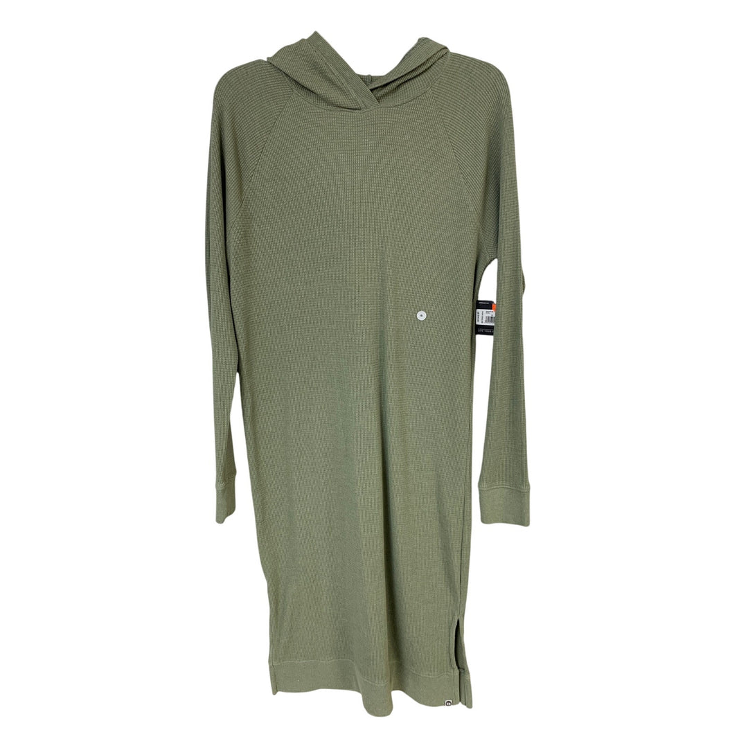 New Eddie Bauer Womens Small Sage Myraid Thermal Long Sleeve Hooded Dress
