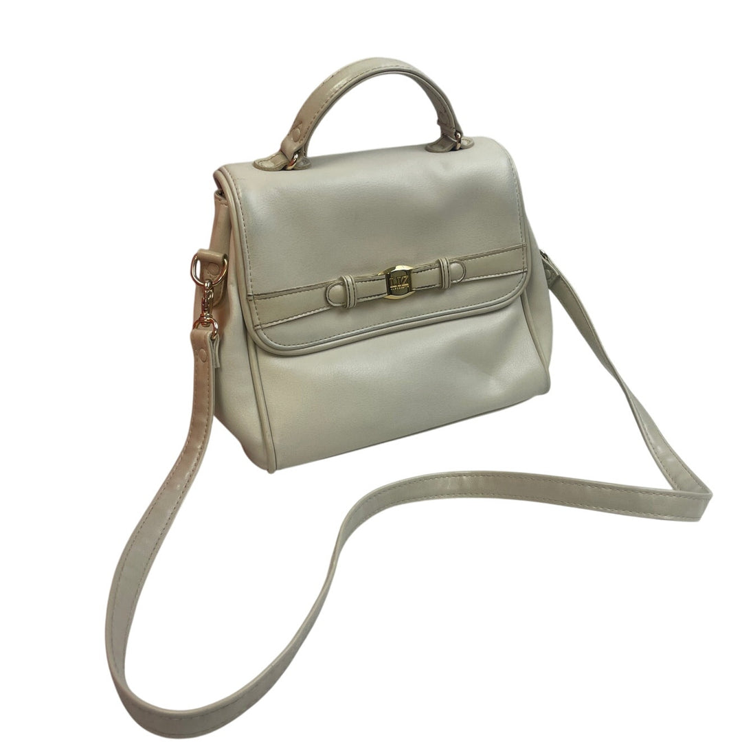 Liz Claiborne Faux Leather Detachable Shoulder Strap Multi Pocket Handbag Purse