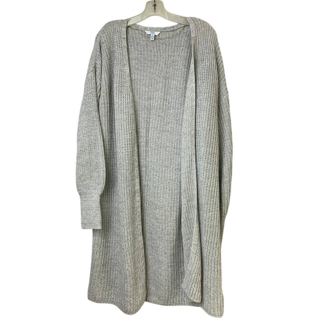 Time And Tru Womens XL Gray Long Sleeve Open Front Knit Cardigan Sweater
