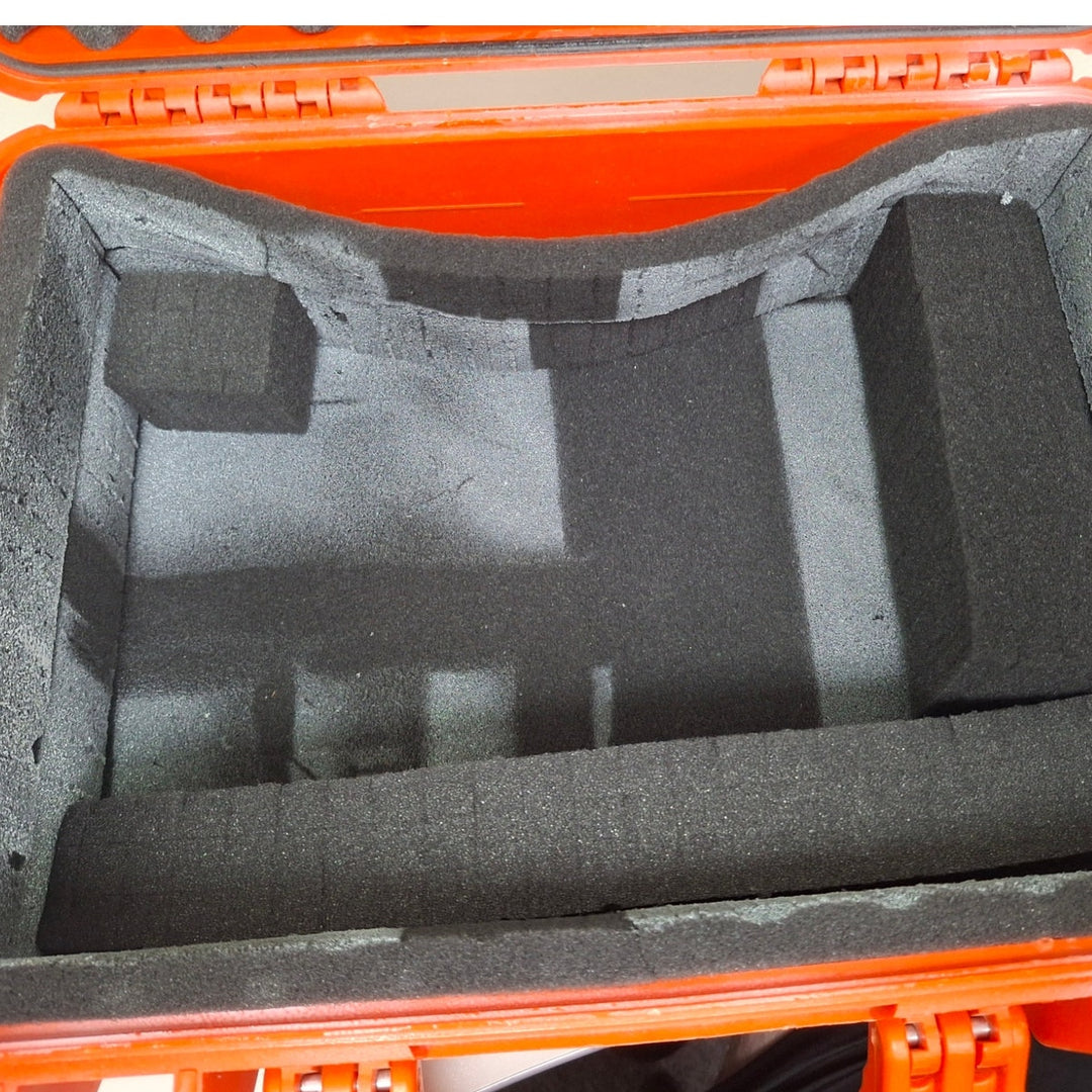 Heavy Duty Orange Plastic Equipment Carrying Case 16 x 13 x 7 w Handle