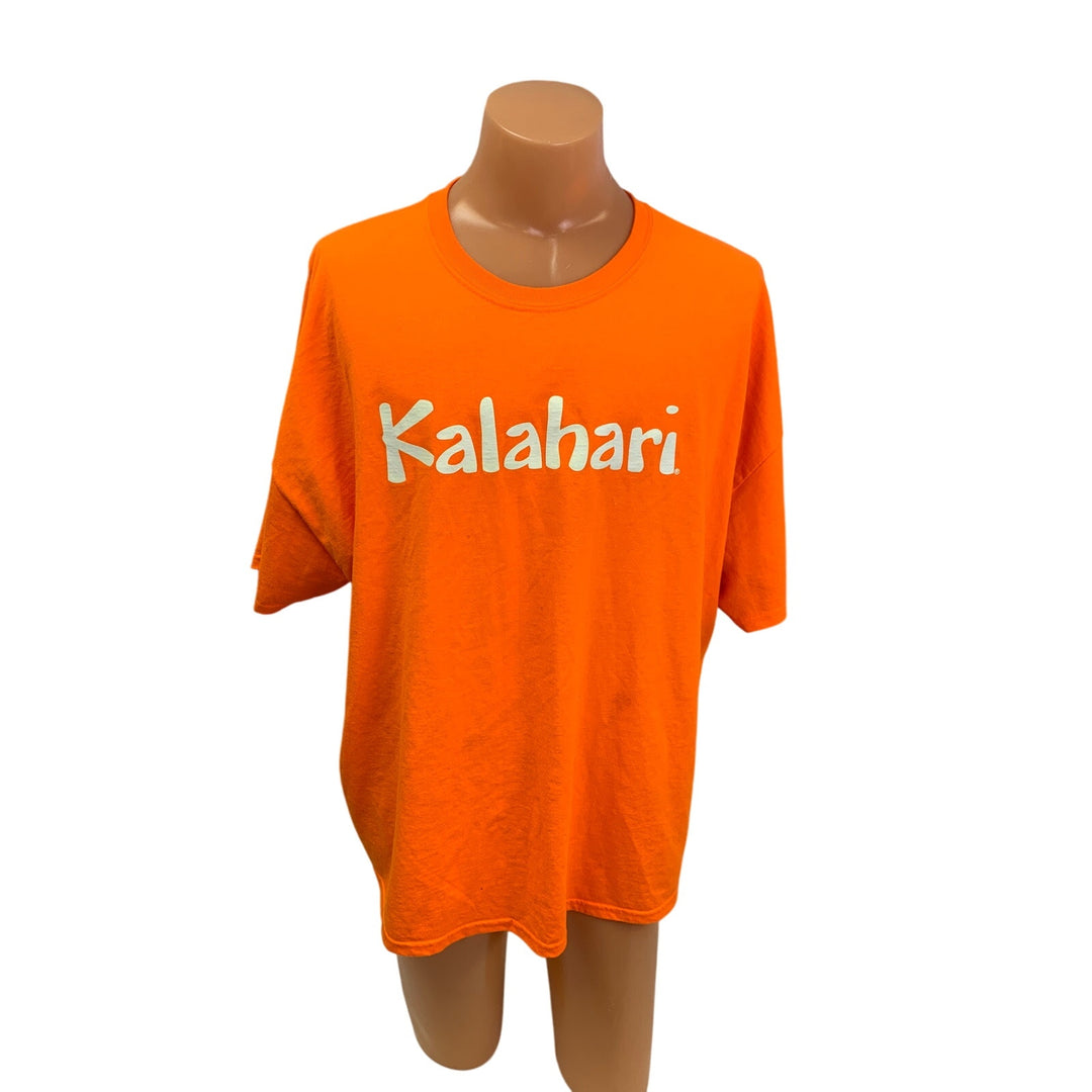 Gildan Mens 3XL PolyCotton Kalahari Orange Short Sleeve Crew Neck Tee Shirt